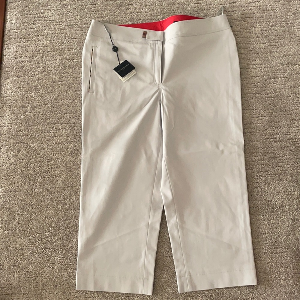 New with Tags Burberry Women’s Golf Cropped Pants US 10 UK 14 EUR 80cm